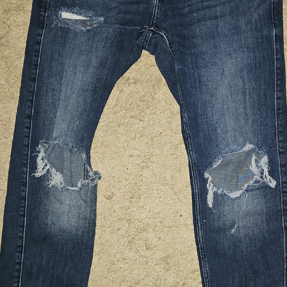 Hollister Dark Blue Stacked Skinny Jeans - Picture 2 of 6